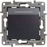 Выключатель карточный с подсветкой без рамки Legrand Etika 1-кл. антрацит картинка